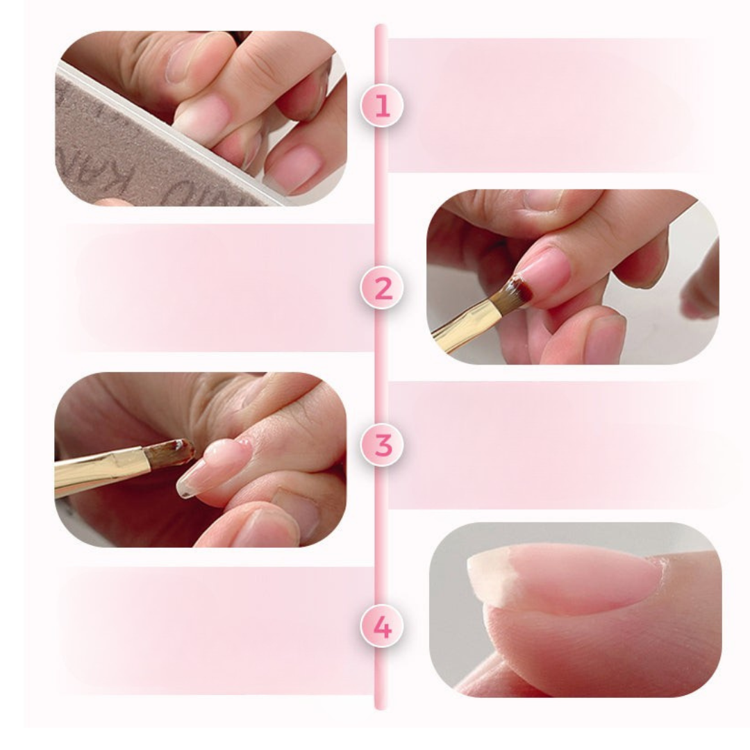 NailClear 1+1 GRATIS - 3 I 1 Transparent Professionel Neglekonstruktionsgel