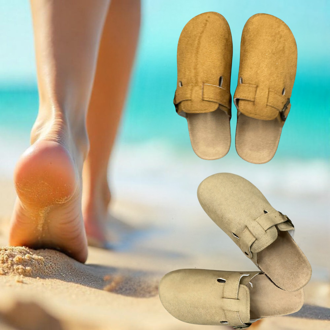 Happy™ ClassySandals: Komfortabel Klassisk Stil Lukket Tå Flade Sandaler