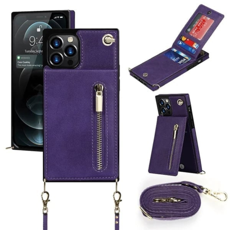Icone™ PhoneWallet: Crossbody Telefon Etui Tegnebog Og Kortholder