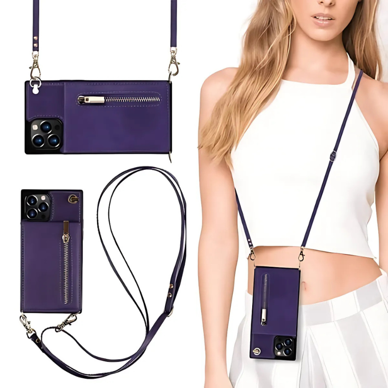 Icone™ PhoneWallet: Crossbody Telefon Etui Tegnebog Og Kortholder