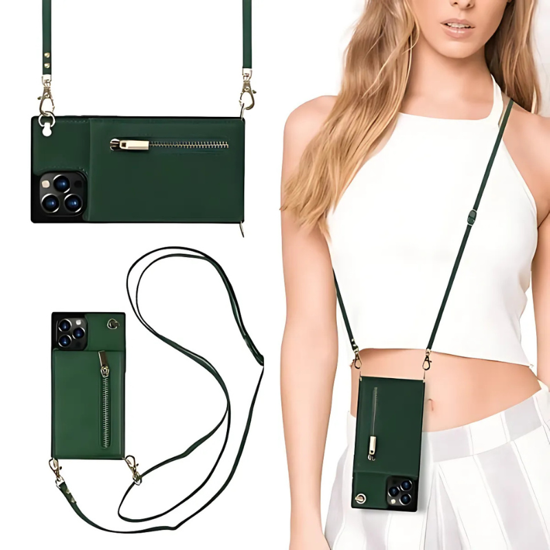 Icone™ PhoneWallet: Crossbody Telefon Etui Tegnebog Og Kortholder
