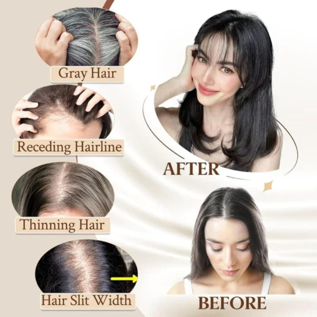 Rose® WigBangs 1+1 GRATIS: Sømløs Paryk Med Naturligt Udseende Pandehår Udvidelser