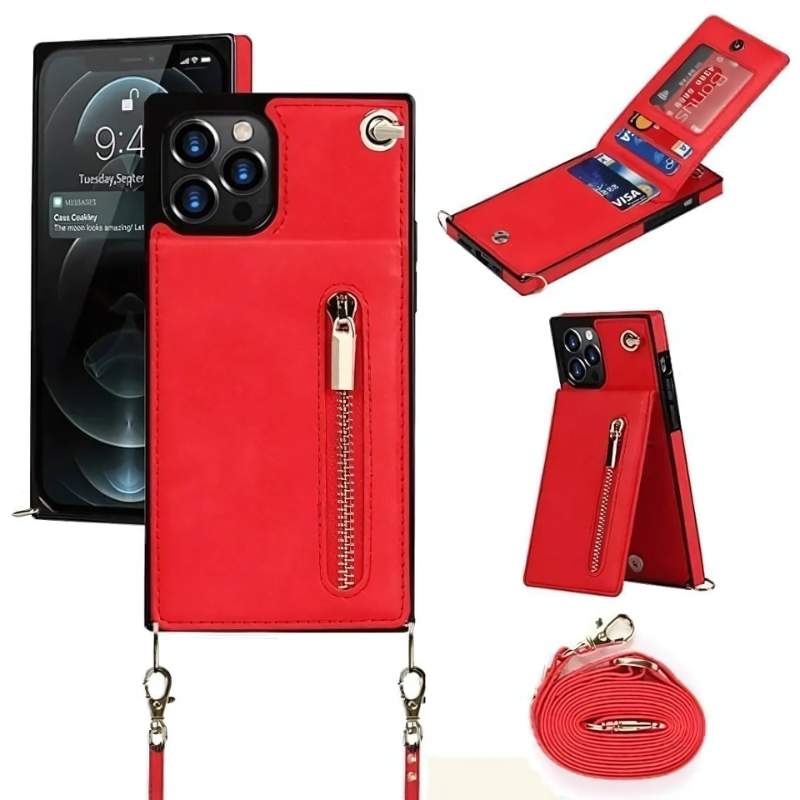Icone™ PhoneWallet: Crossbody Telefon Etui Tegnebog Og Kortholder