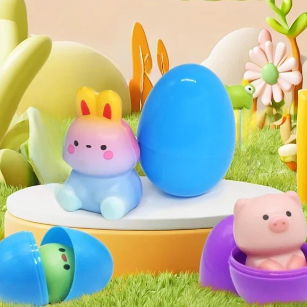 Kletshuts™ EggsSuprise: Påskeoverraskelsesæg Med Klem Legetøj