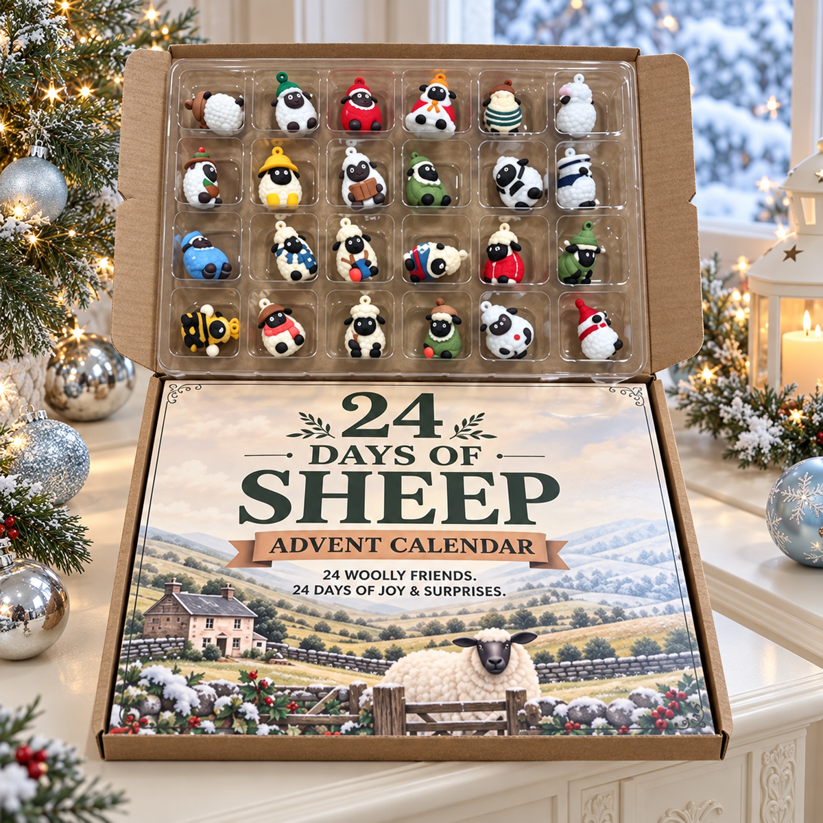 Kletshuts™ SheepAdvent - 24 Dages Overraskelse Får Advent Julekalender