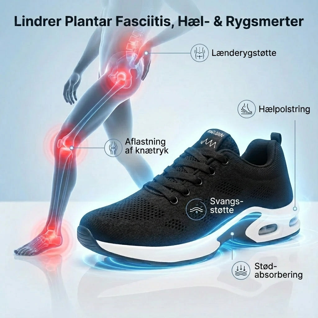 OrthoStep Lilla – komfortsneakers med støttende fodseng – Lilla