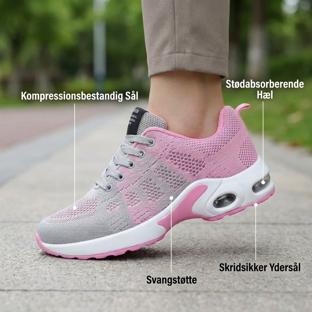 OrthoStep Lilla – komfortsneakers med støttende fodseng – Lilla