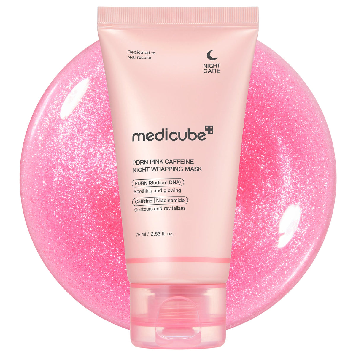 Aftagelig natmaske med PDRN, koffein og kollagen til fasthed