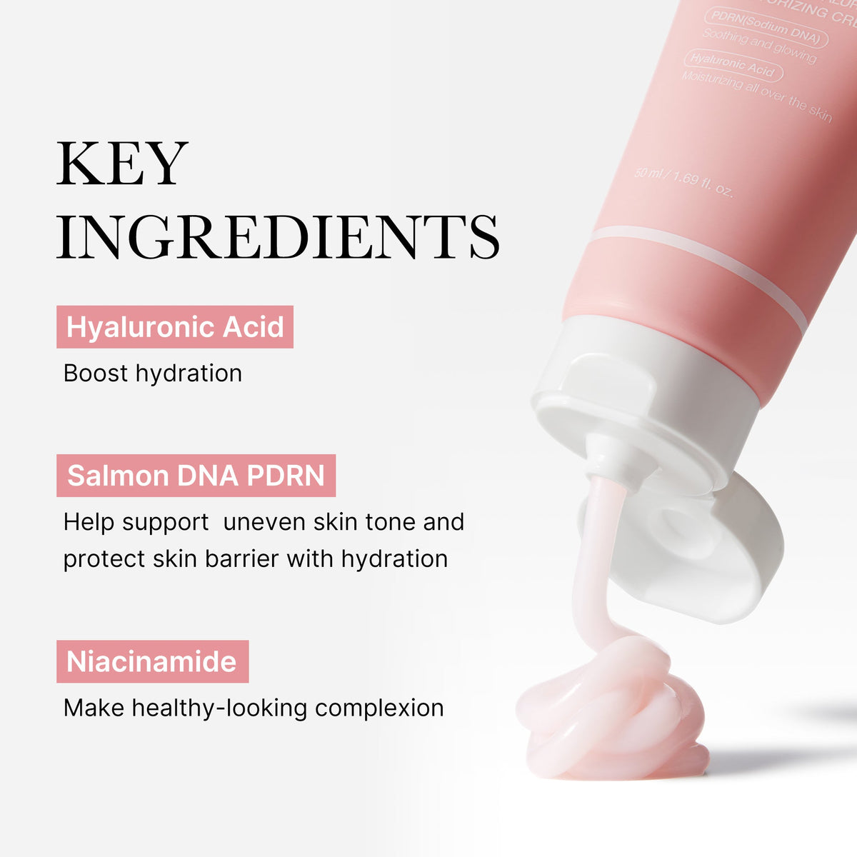 Fugtgivende ansigtscreme med PDRN og peptider, 50 ml