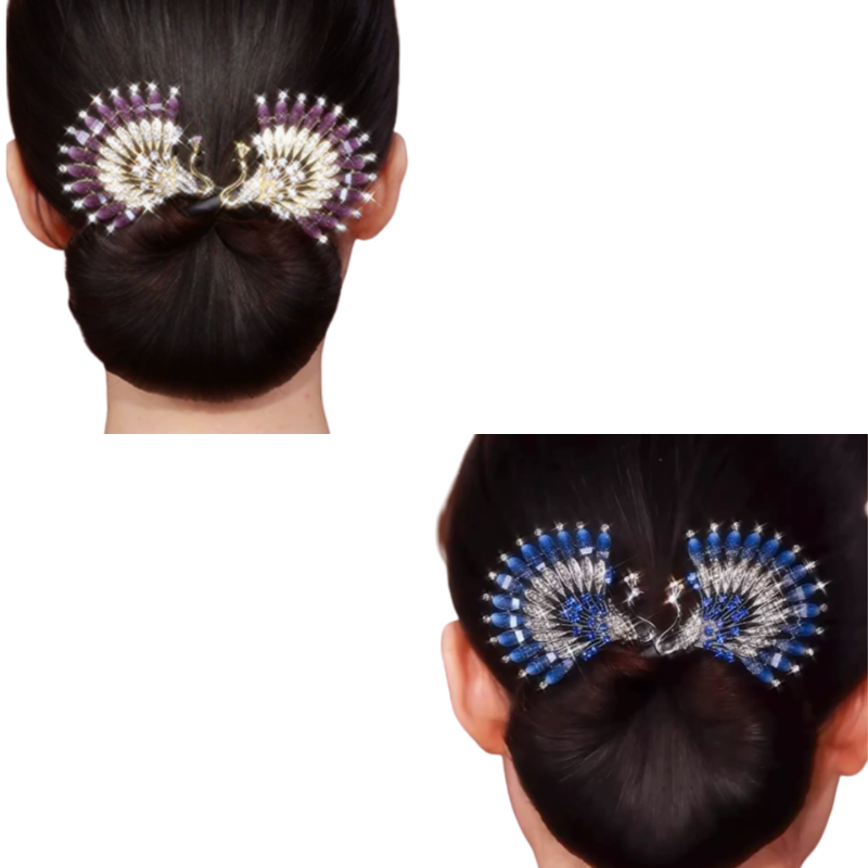 Rose® HairTie 1+1 GRATIS: Stilfuld Hårbånd Elegant Vintage Krystal Hestehale Twist Holder