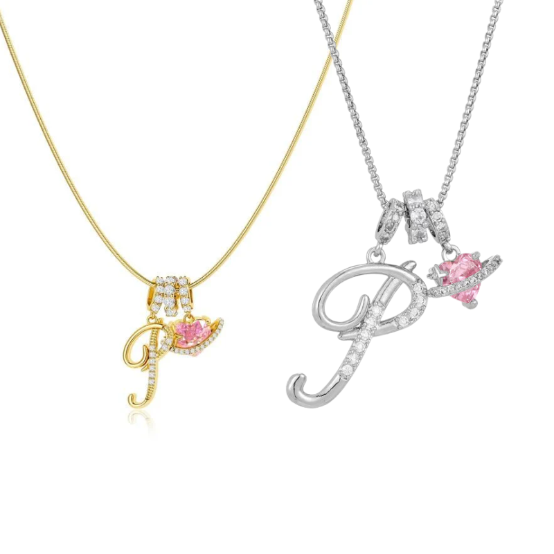 Jewelance™ PendantNecklace 1+1 GRATIS - Elegant Initial Vedhæng Mode Halskæde