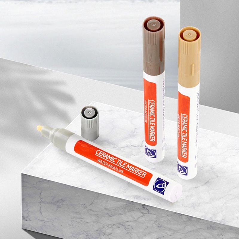 TileMarker 1+2 GRATIS - Anti-Muggs Keramisk Flise Joint Pen Markør Med Fugemasse Krogkniv