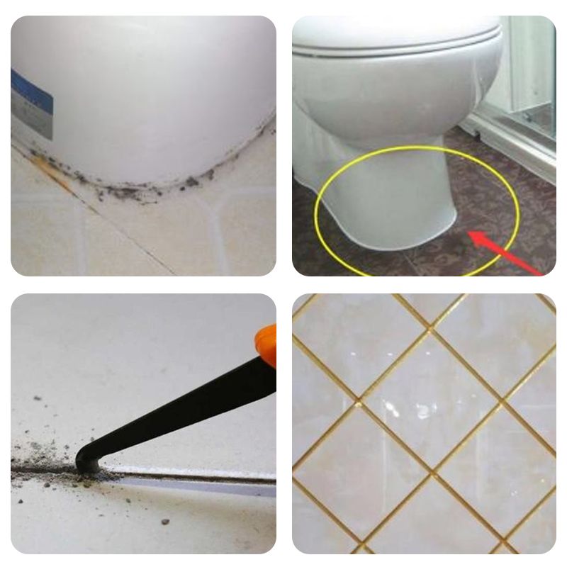 TileMarker 1+2 GRATIS - Anti-Muggs Keramisk Flise Joint Pen Markør Med Fugemasse Krogkniv