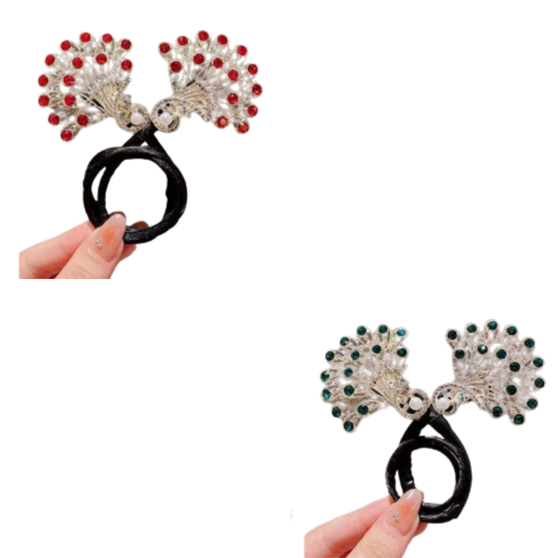 Rose® HairTie 1+1 GRATIS: Stilfuld Hårbånd Elegant Vintage Krystal Hestehale Twist Holder