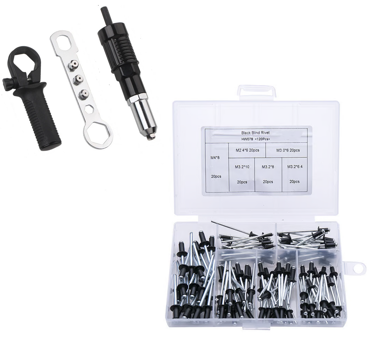 RivetAdapter - Professionel Nitte Pistol Adapter Kit