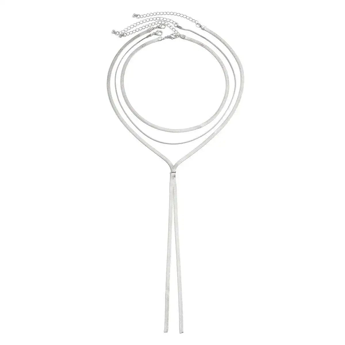 Jewelance™ MultilayerNecklace 1+1 GRATIS: Elegant Multilayer Flad Kæde Frynse Mode Halskæde