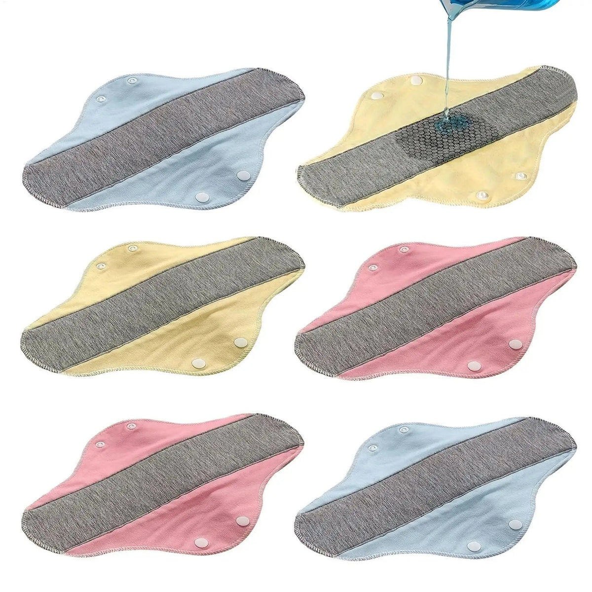 Icone™ WashablePads 6+6 GRATIS - Vaskbare Menstruelle Genanvendelige Trusseindlæg Bind