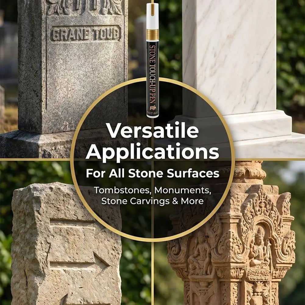 TombstonePen 1+2 GRATIS: Tombstones og Stenoverflader Tekst Restaureringspen
