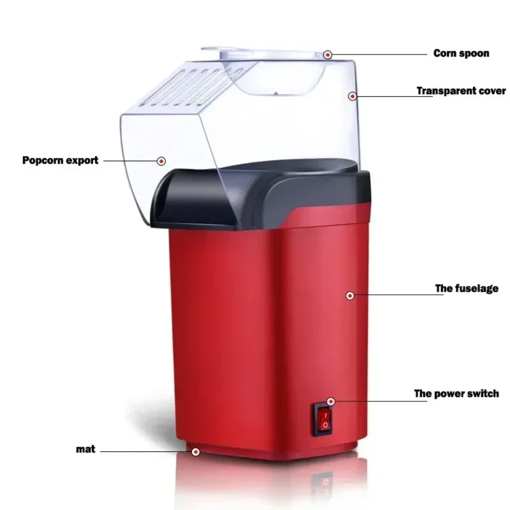Globetrek° PopcornMaker: Bærbar Let At Bruge Luft Popcorn Maker