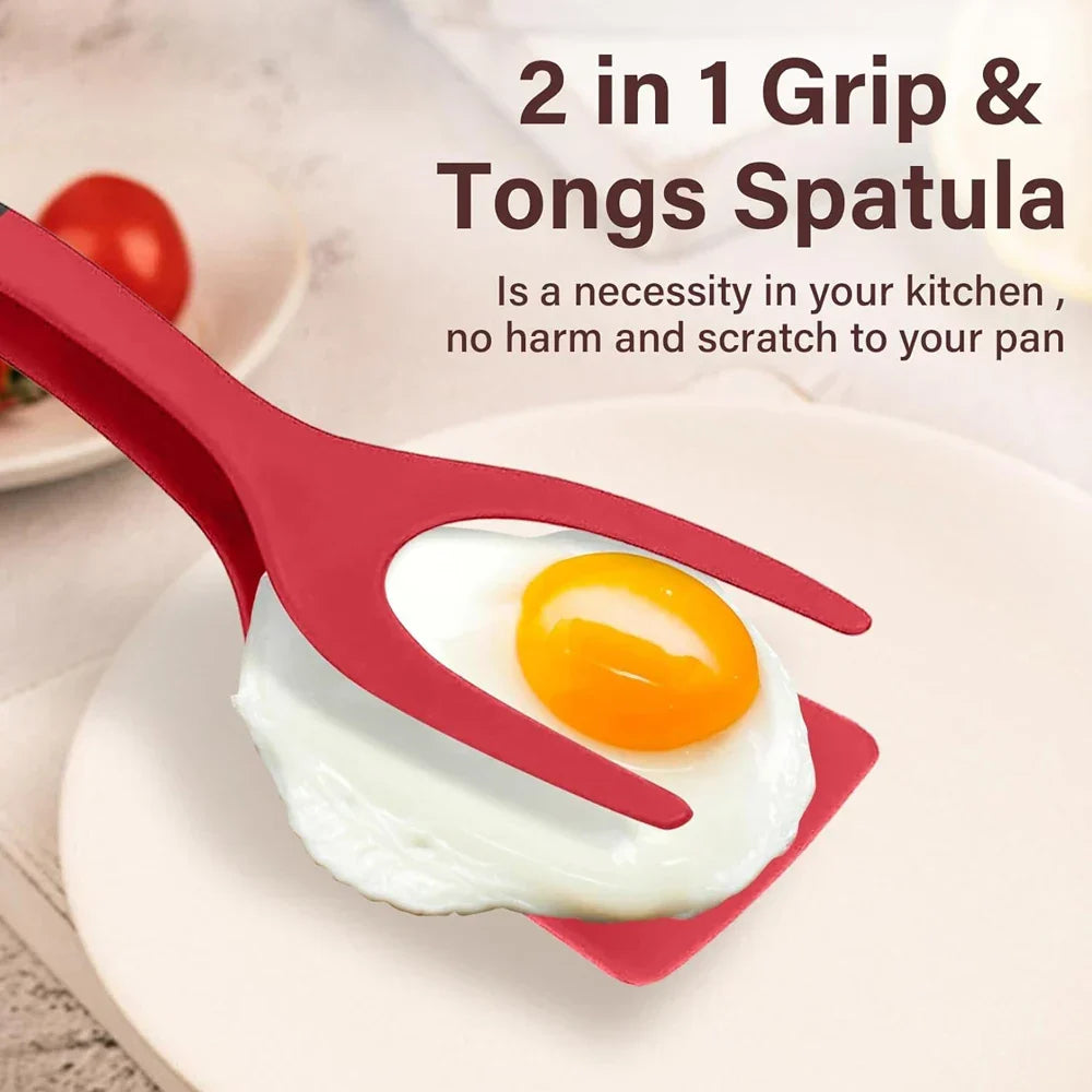 Globetrek° SpatulaTongs 1+1 GRATIS - Nem Flipper 2 I 1 Spatel Og Tænger Køkkenredskab