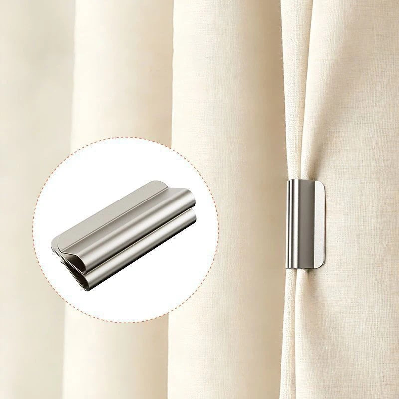 GlideHold® CurtainHolders 2+2 GRATIS: Elegant Minimalistisk Magnetisk Gardinholdere