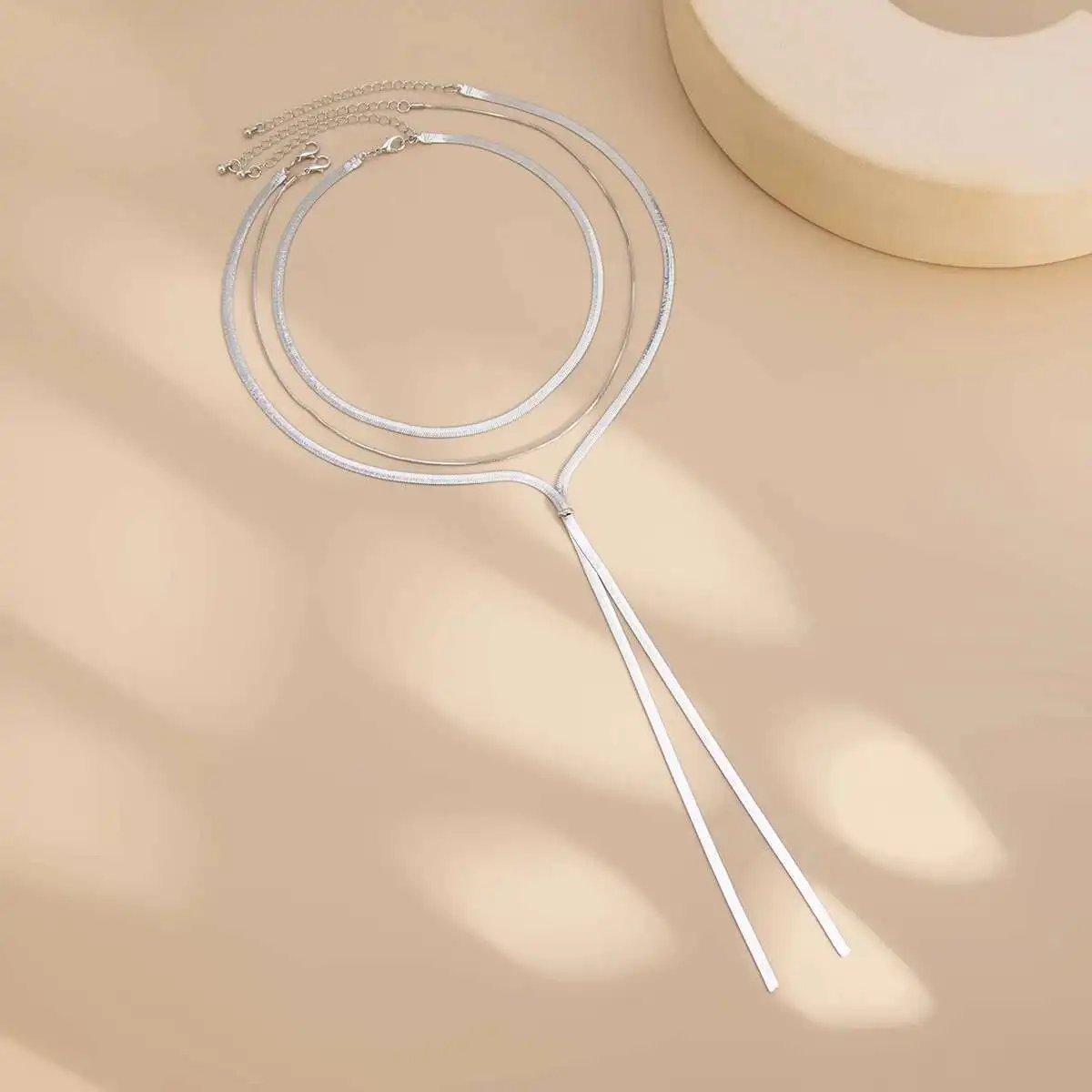 Jewelance™ MultilayerNecklace 1+1 GRATIS: Elegant Multilayer Flad Kæde Frynse Mode Halskæde