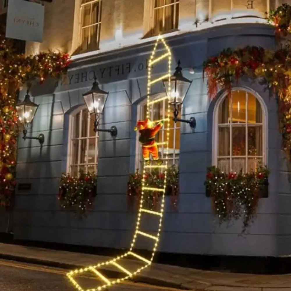 Ledsen™ ChristmasLadder: Holdbar Udendørs LED Jul Stige Lys Visning