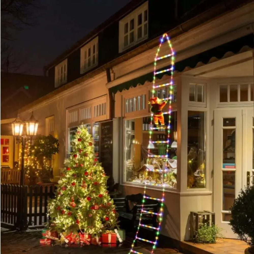 Ledsen™ ChristmasLadder: Holdbar Udendørs LED Jul Stige Lys Visning