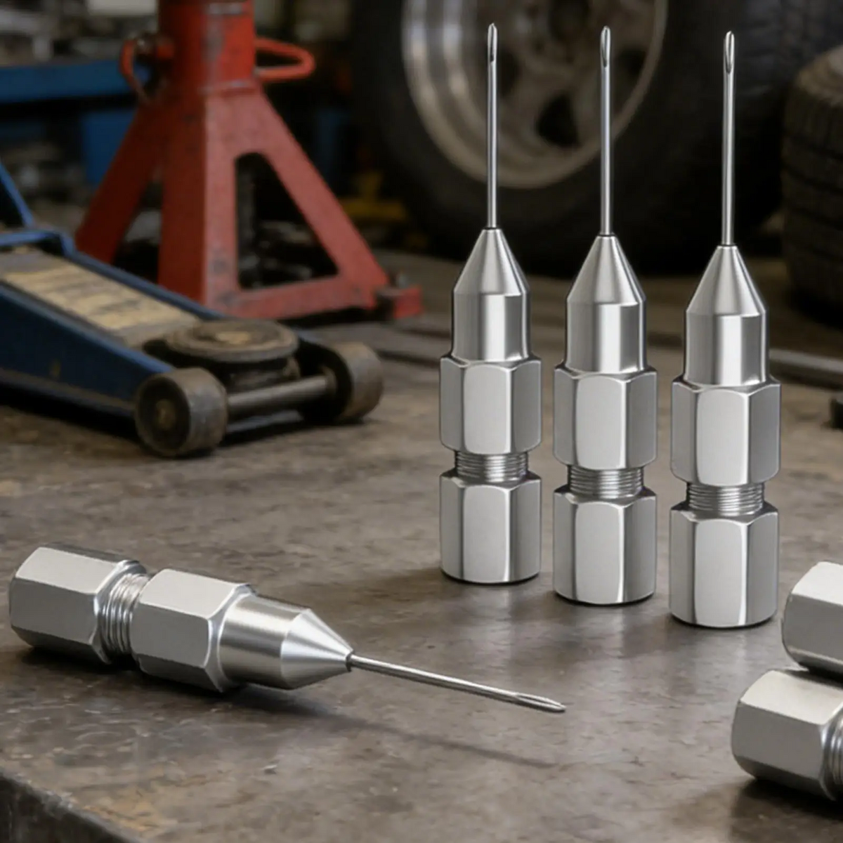 GreaseNeedle™ 1+1 GRATIS - Præcisions Heavy-Duty Smørefedt Sprøjte Adapter