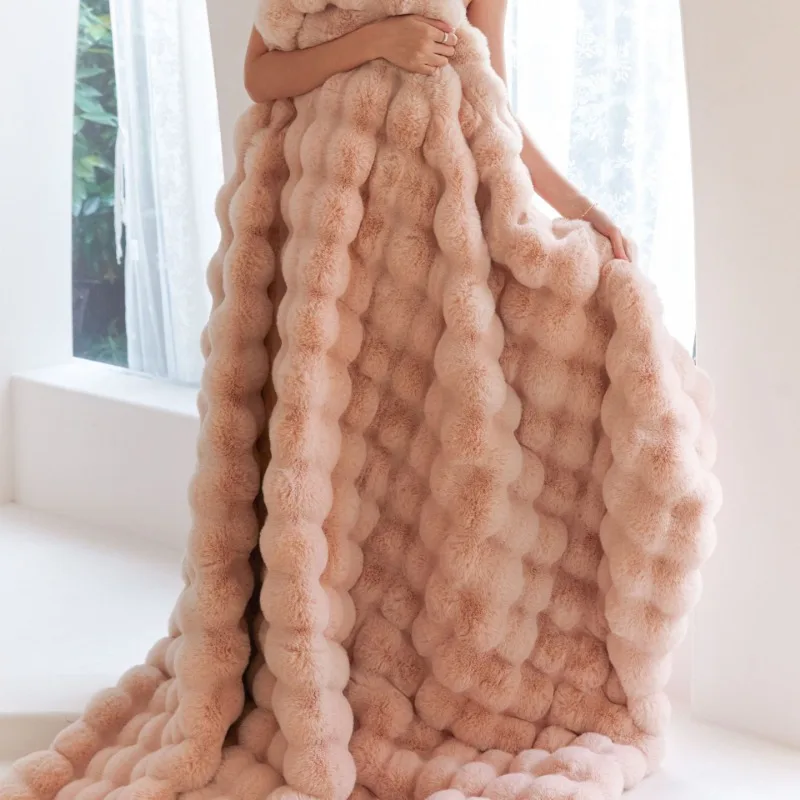 FluffyBlanket - Ekstra Tyk Sofa Og Seng Vinter Tæppe