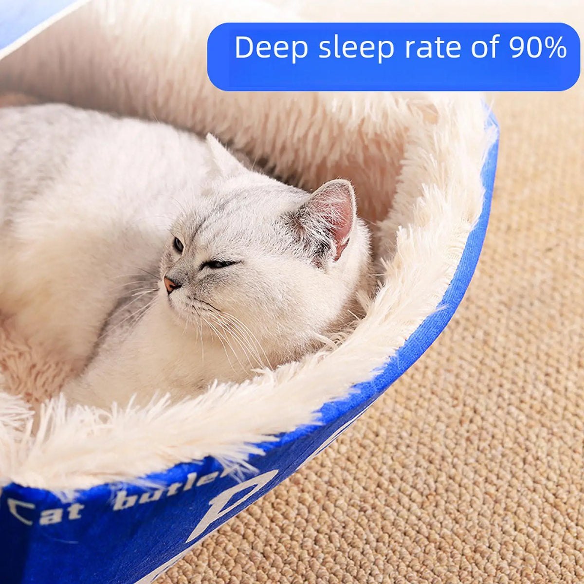 Catfri® CatBed: Hyggelig Indelukket Rektangulær Skjulested KatteSeng