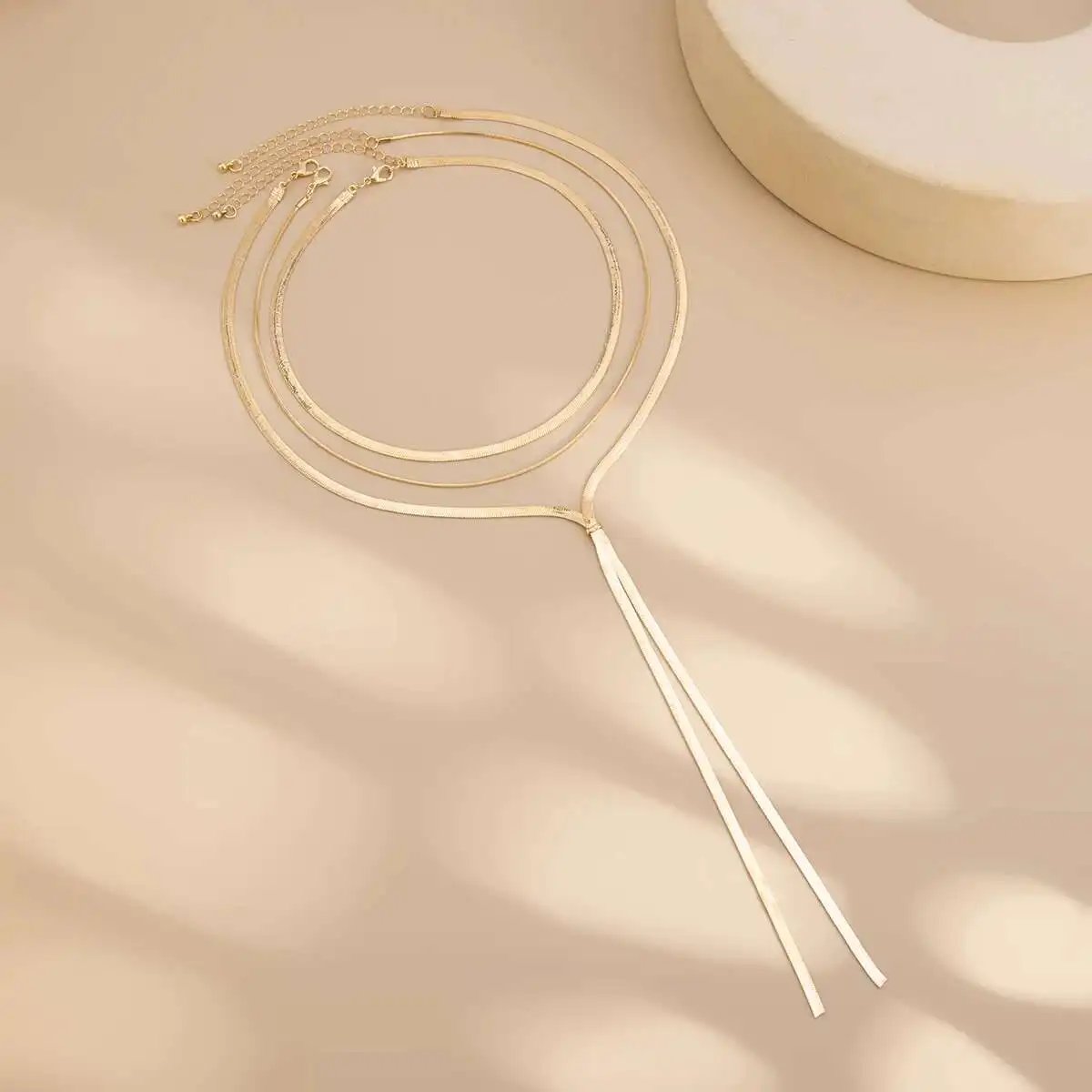 Jewelance™ MultilayerNecklace 1+1 GRATIS: Elegant Multilayer Flad Kæde Frynse Mode Halskæde
