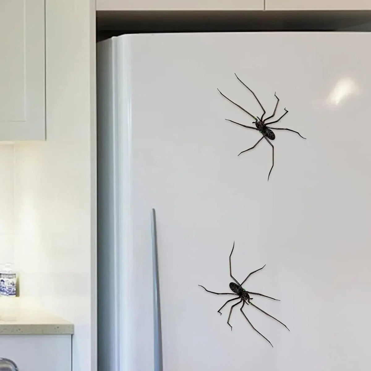MagneticSpider 2+3 GRATIS: Magnetisk Realistisk 3D Edderkop Dekor Til Køleskab