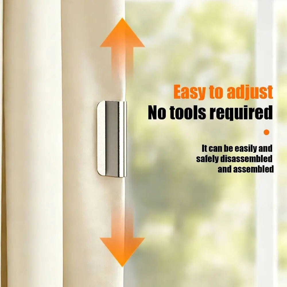 GlideHold® CurtainHolders 2+2 GRATIS: Elegant Minimalistisk Magnetisk Gardinholdere