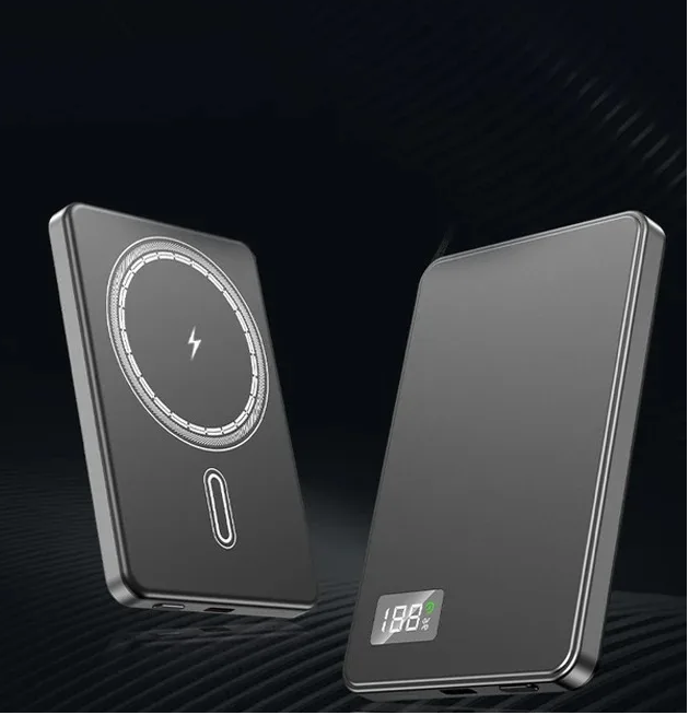 MagneticCharger - 3 I 1 Hurtig Magnetisk Oplader, Bærbar Powerbank