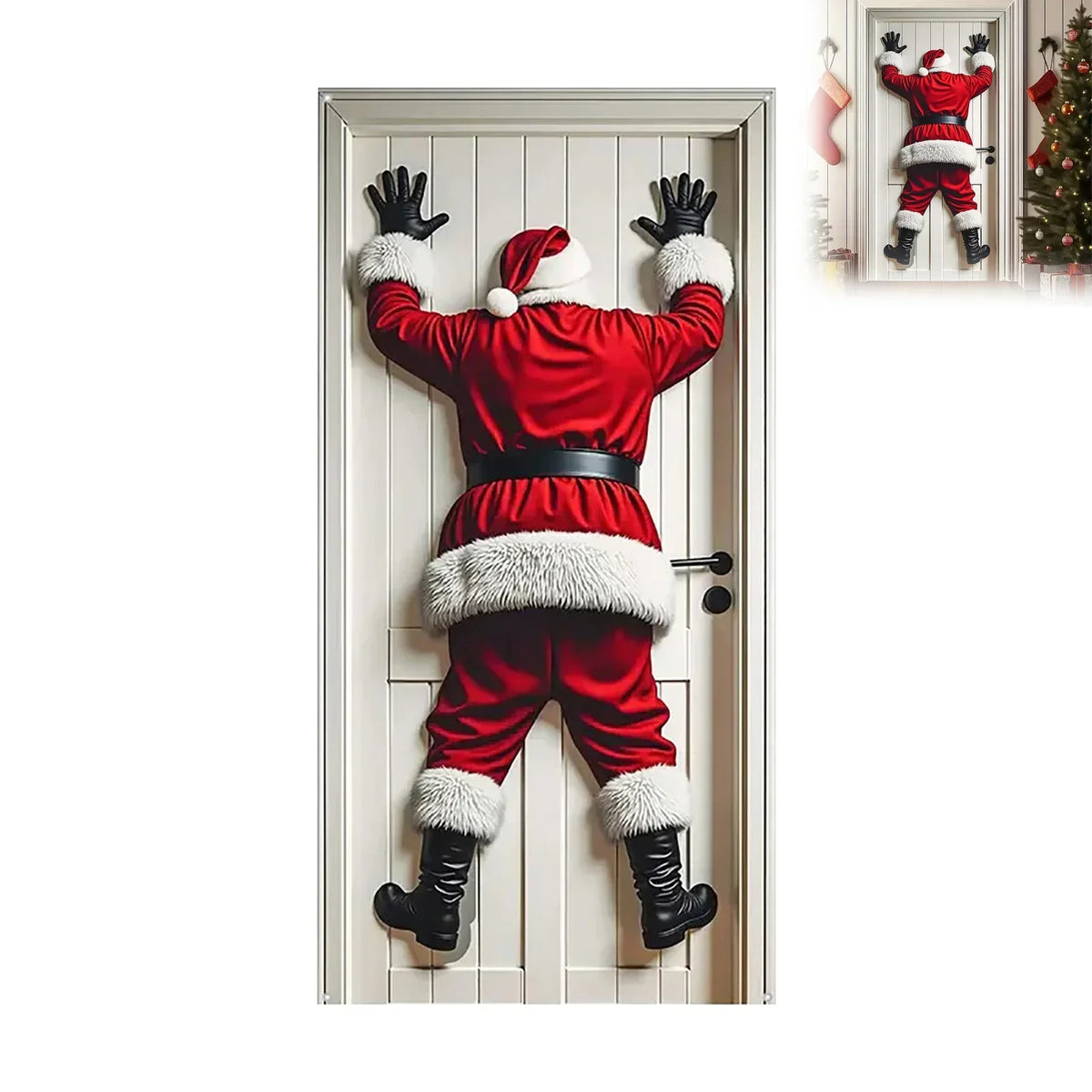 Icone™ HangingSanta: Jul Tilbagedråbe Hængende Julemand Dør Dekoration