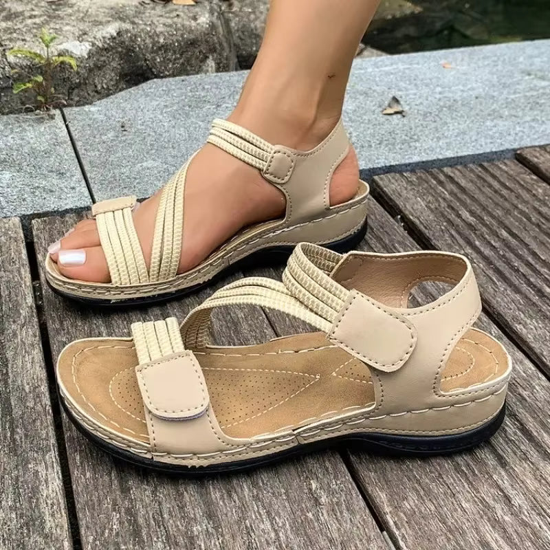 Happy™ ChicSandals - Diagonal Krydsrem Design Chic Afslappet Sandaler
