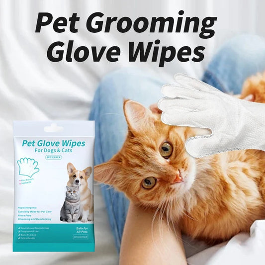 DogCatFri™ GloveWipes: Deodoriserende Handskerens Til Kæledyrpleje Og Rengøring