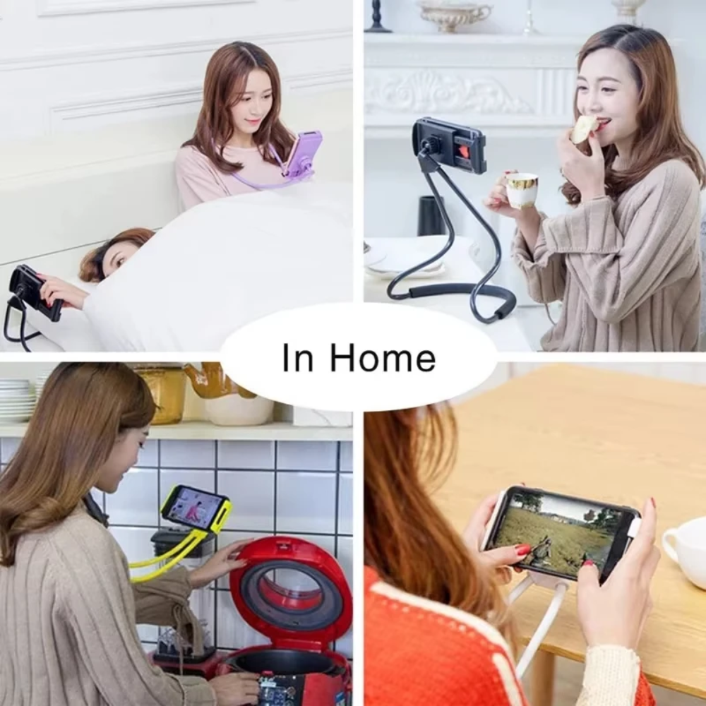 Holder360° WearableHolder 1+1 GRATIS – Justerbar Håndfri Komfort Nakke Telefon Bærbar Holder