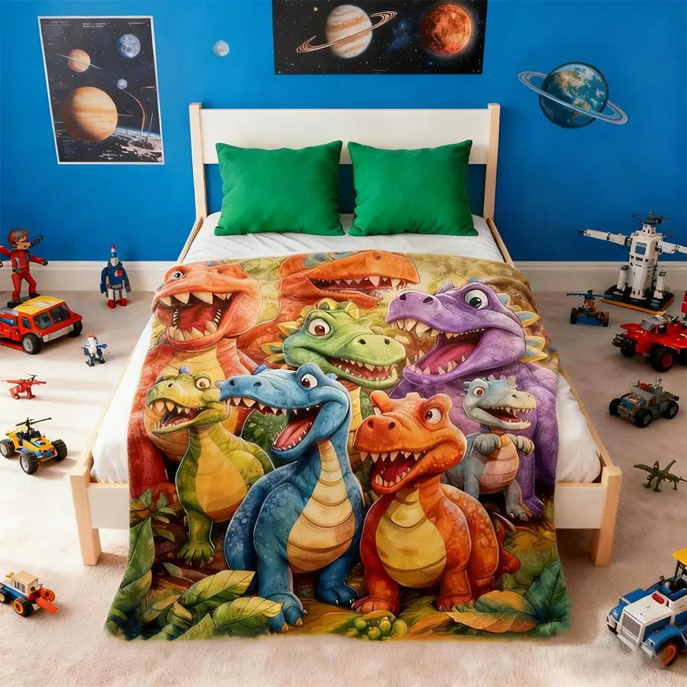 Kletshuts™ DinosaurBlanket: Blødt Og Hyggeligt Børn Kaste Dinosaur Tæppe