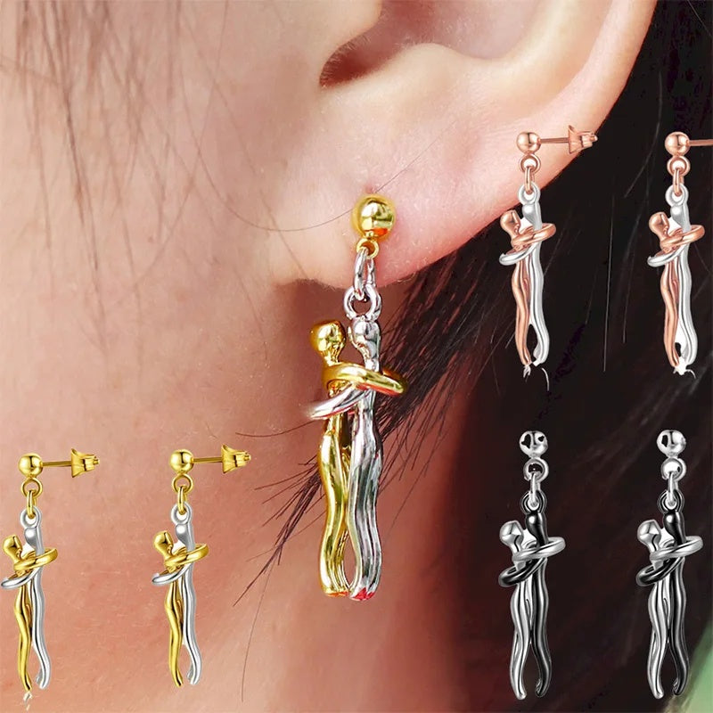 Jewelance™ LoversEarrings 1+1 GRATIS: Elegant Kærestes Omfavnelse Design Mode Øreringe