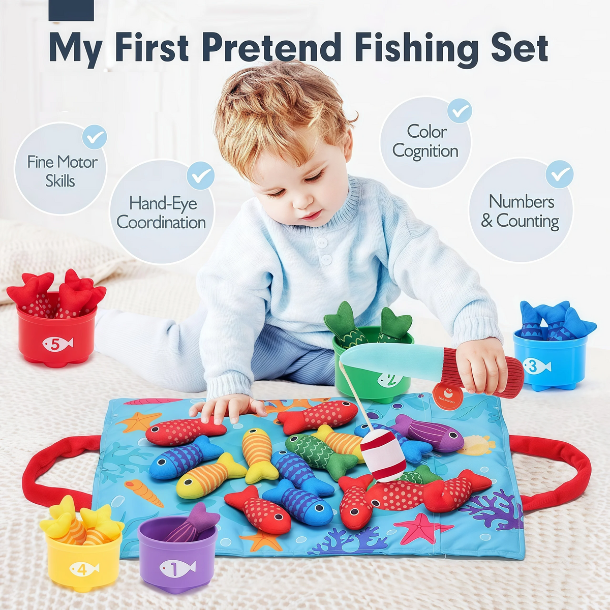 Kletshuts™ LittleFisherman: Sjov Læringseventyr Little Fisherman Fiskesæt