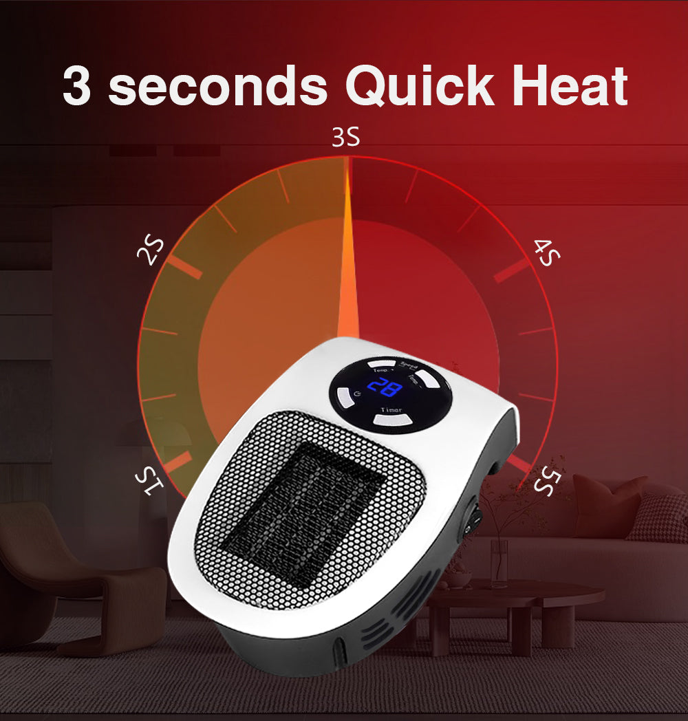 HeaterFan - Bærbar Elektrisk Varmeapparat Ventilator