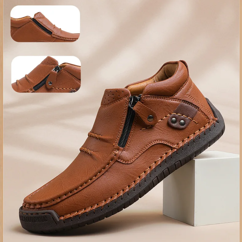 Happy™ ClassyBoots: Mænds Stilfuld Let Slip-On Retro Elegant Støvler