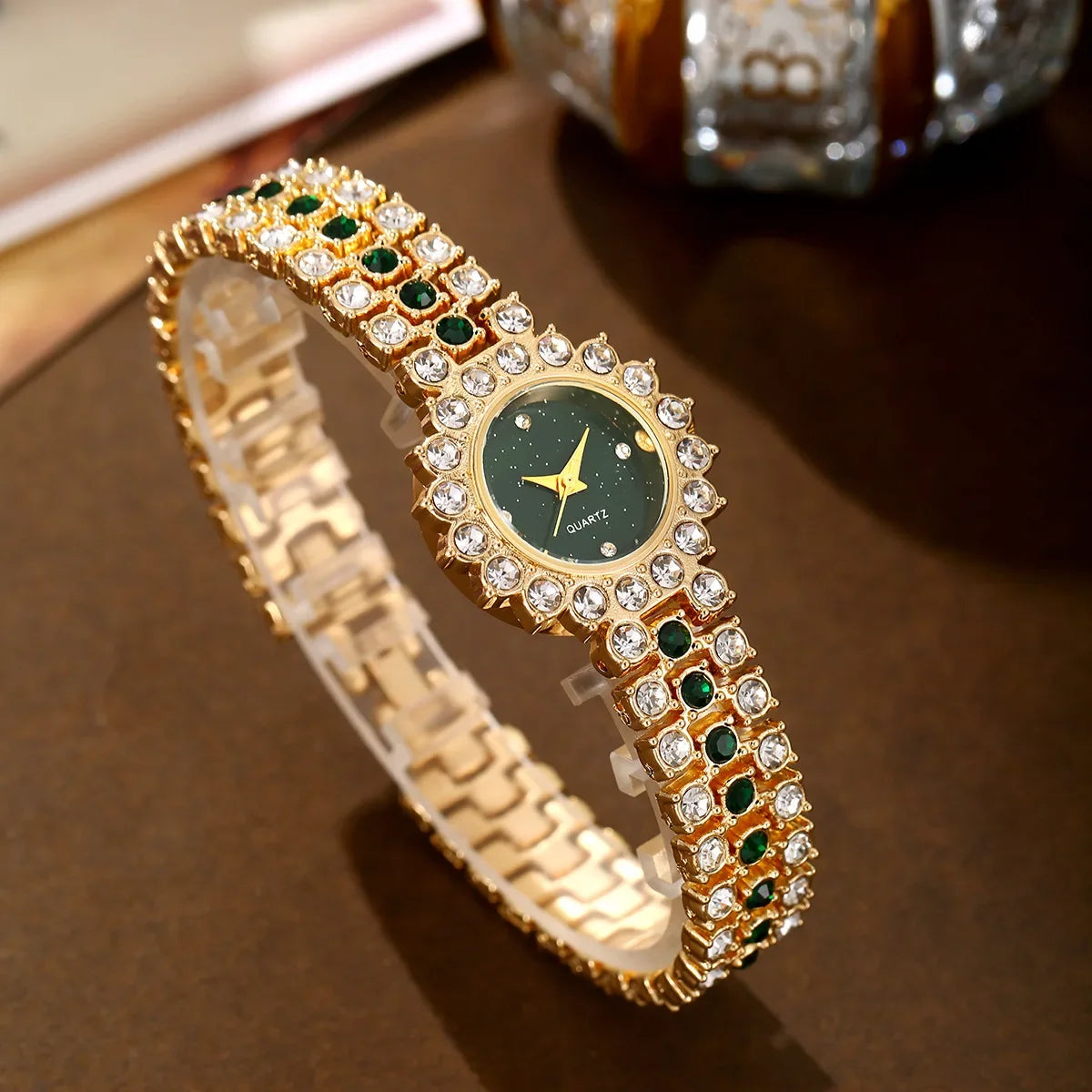 Jewelance™ JewelrySet: Mode Luksus Smaragd Grøn Smykker Sæt Gave Æske