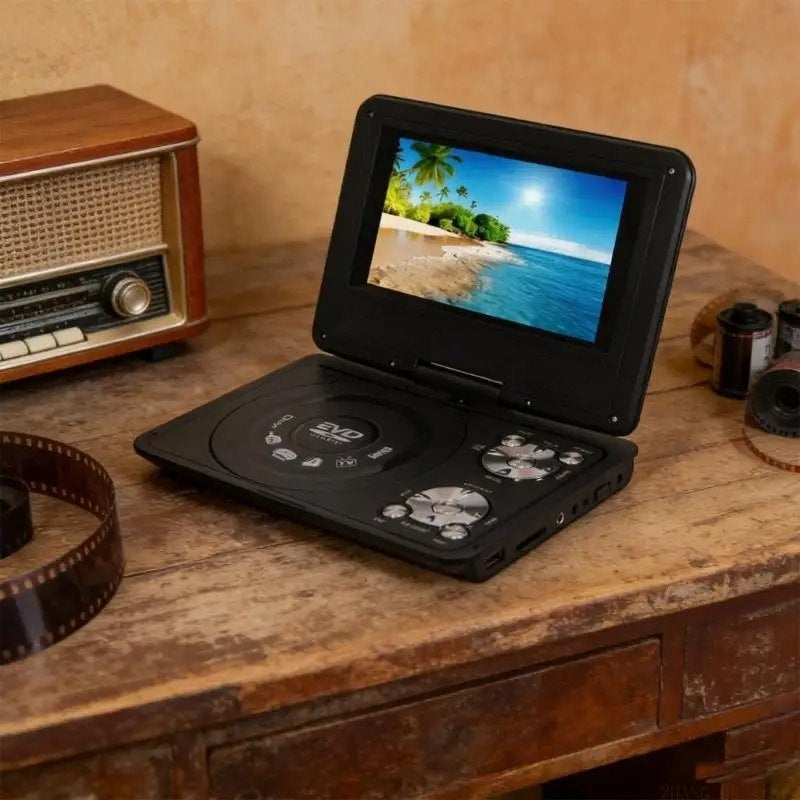 PortableDVD: Genopladelig Bærbar DVD-Filmafspiller