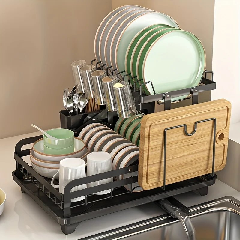 Globetrek° KitchenRack: Multi-Formål Hurtigtørrende Køkken Dræn Rack