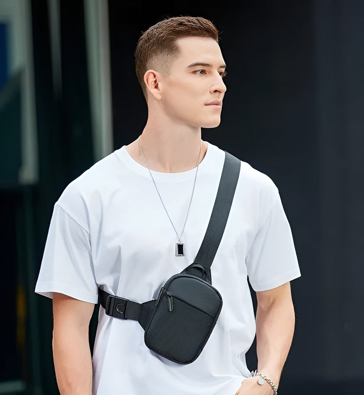 Icone™ ChestBag 1+1 GRATIS: Justerbar Rem Unisex Mini Slynge Brysttaske