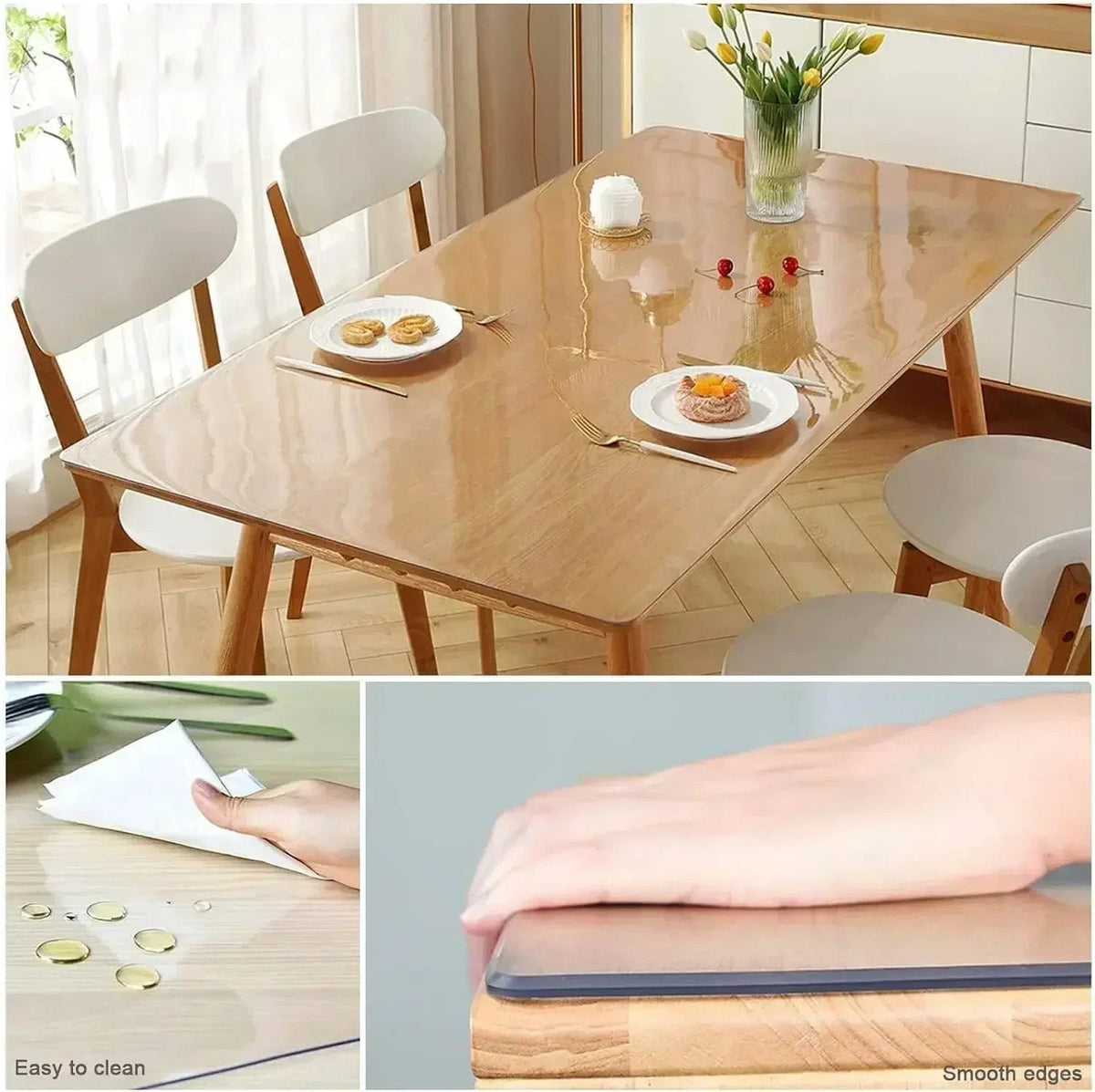 Globetrek° TableMat: Moderne Spisebord Transparent Mat Beskytter
