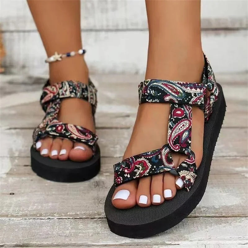 Happy™ StrappySandals - Kvinders Sommer Strappy Flade Sandaler